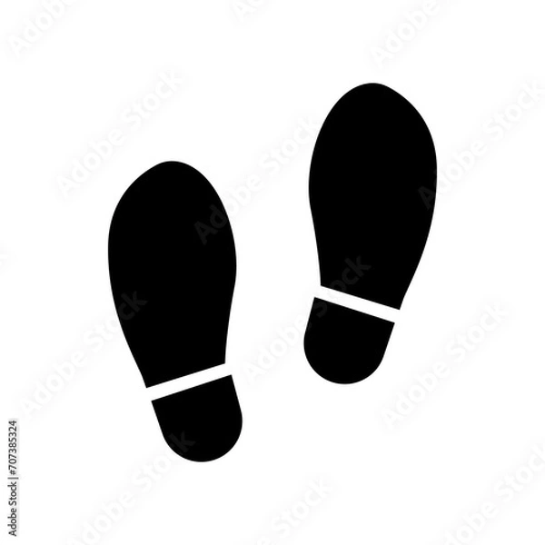 Fototapeta Shoes print icon vector