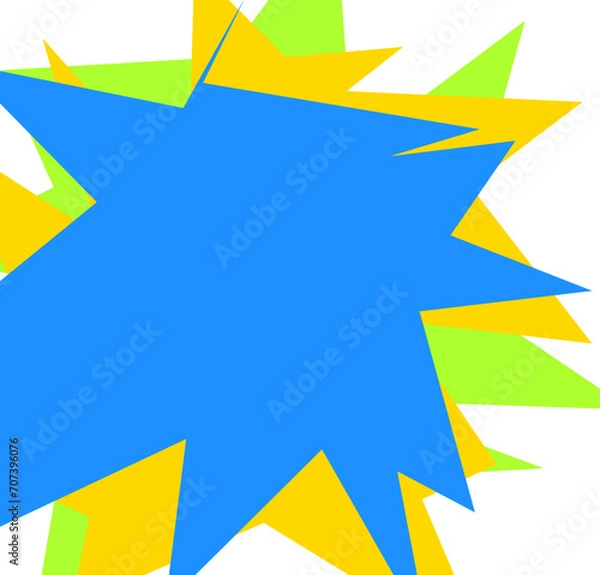 Fototapeta An abstract transparent cut out neon star burst shape design element.
