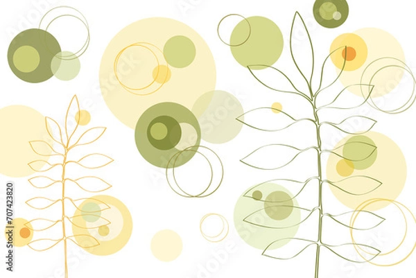 Obraz Graphic Leaves Illustration