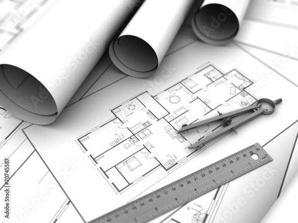 Fototapeta blueprints