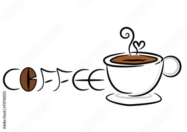 Fototapeta Coffee Cup pattern