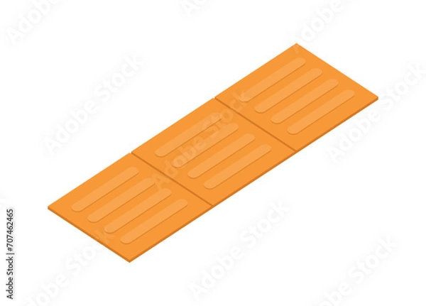 Fototapeta Guiding block. Simple flat illustration in isometric view.