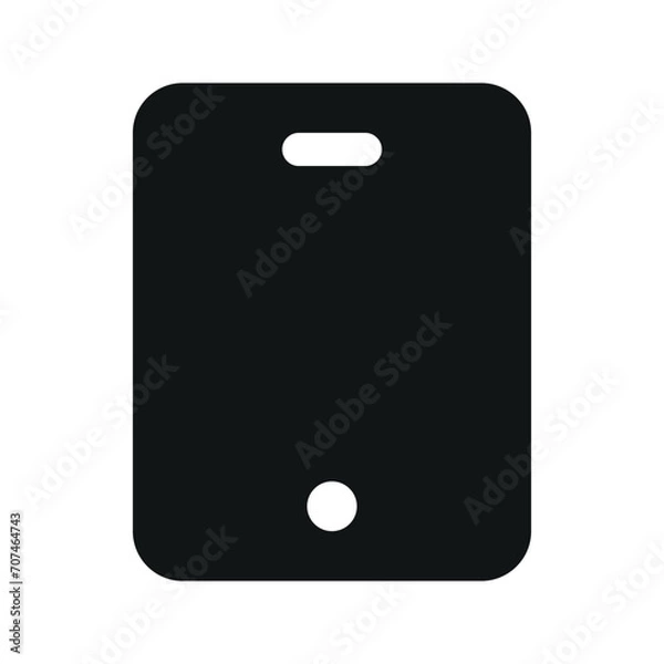 Fototapeta Illustration vector graphic icon of Tablet. Solid Style Icon. Computer And Device Themed Icon. Vector illustration isolated on white background. Perfect for website or application design.