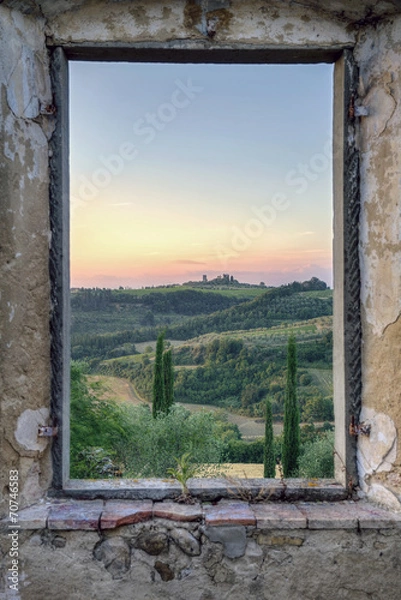 Obraz Framed view from an old window1