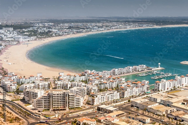 Obraz City view of Agadir, Morocco