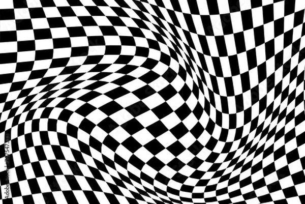 Fototapeta Abstract seamless checkered pattern moving background