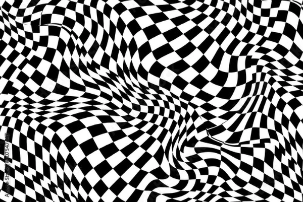 Obraz Abstract seamless checkered pattern moving background