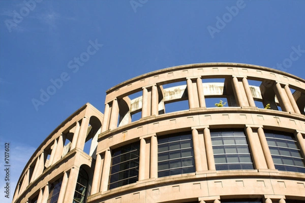 Obraz vancouver public library over blue sky