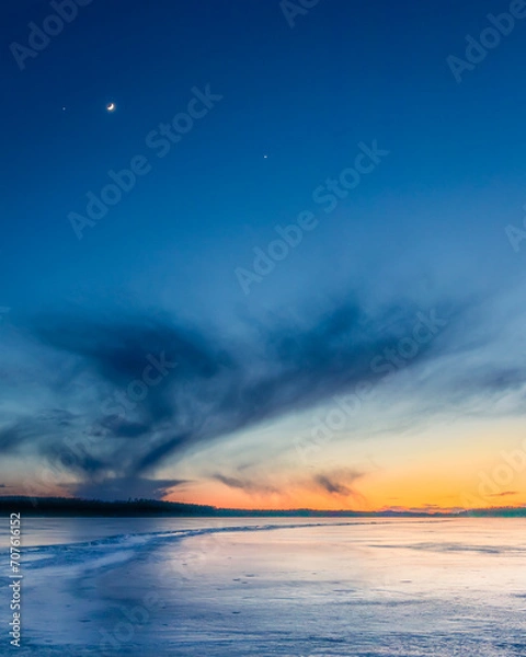 Obraz blue moment after sunset