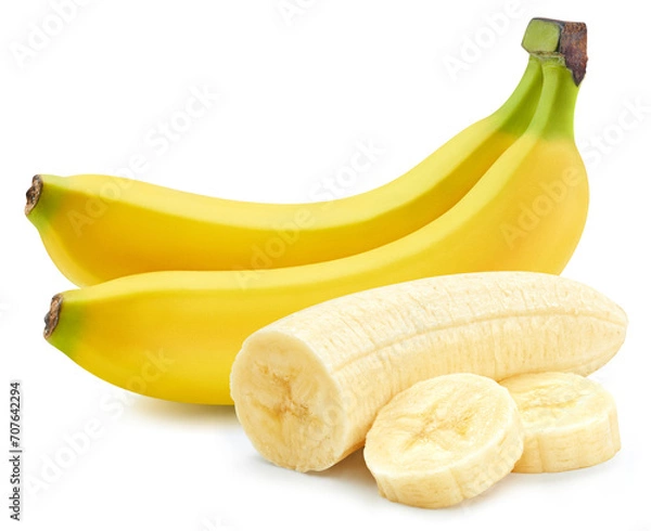 Obraz Isolated banana on white background