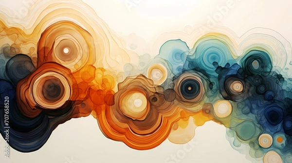 Fototapeta 3D rendering, abstract geometric background, futuristic technology lines background and light effects