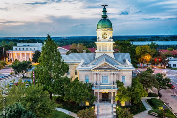 Obraz Downtown of Athens, Georgia, USA, at dusk