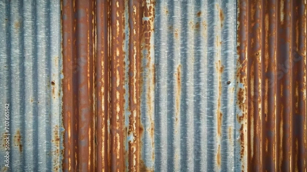 Fototapeta old rusted textured corrugated sheet background, Old zinc wall texture background. Rusted galvanized ,  texture surface of rusty on galvanize metal 