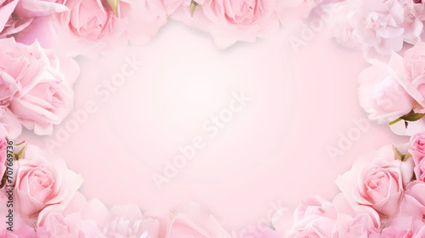 Fototapeta Flower composition background, decorative flower background pattern, floral border background