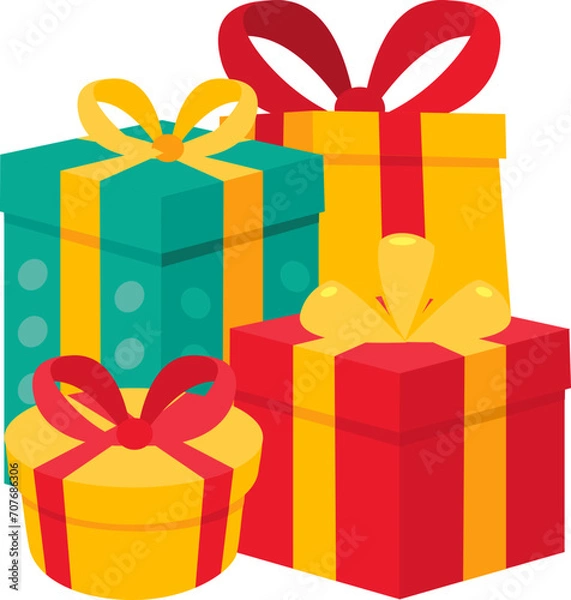 Fototapeta Gift Boxes Illustration