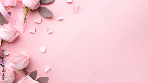 Fototapeta Flower composition background, decorative flower background pattern, floral border background