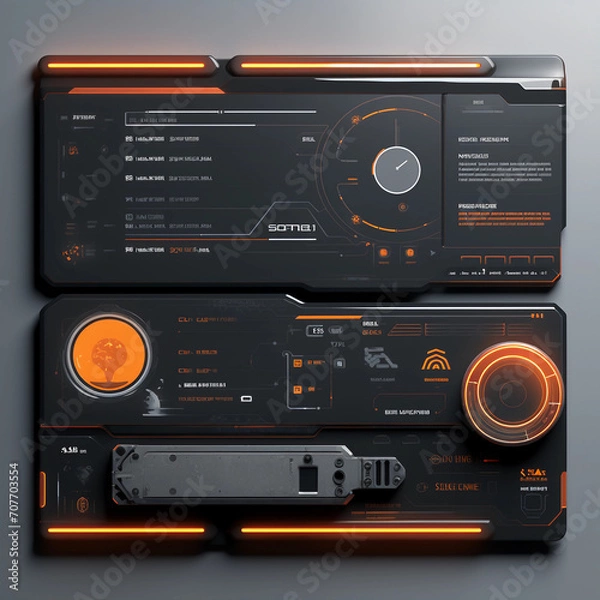 Fototapeta ui futuristic ui for use as graphic resources 