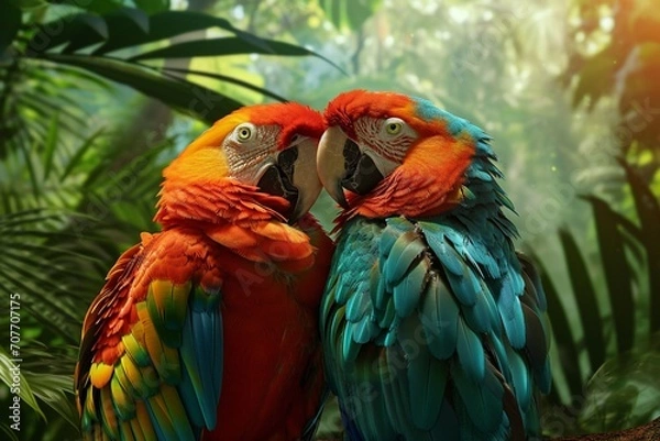 Fototapeta blue and yellow macaw