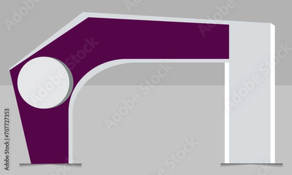 Obraz exhibition stand Gate entrance vector with for mock up event display, arch design