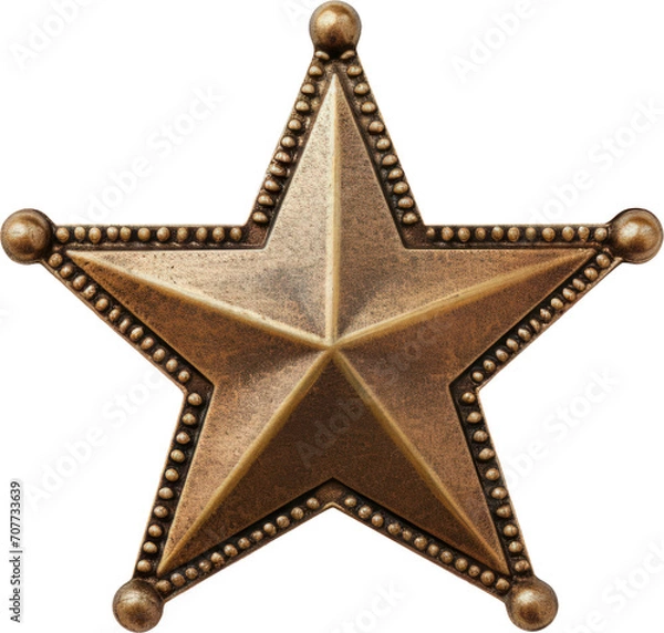 Obraz Sheriff star badge transparent background PNG clipart