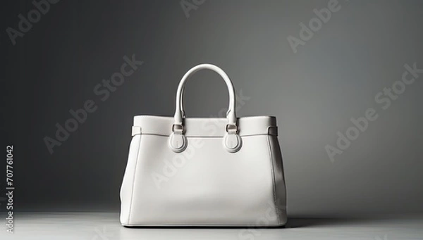 Fototapeta A stylish handbag set against a neutral backdrop, perfect for any occasion.
