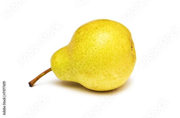 Fototapeta Yellow pear isolated on the white background