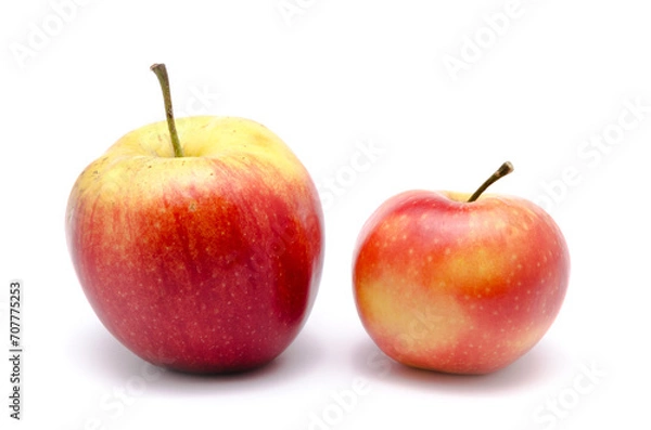 Fototapeta Two apples isolated on white background