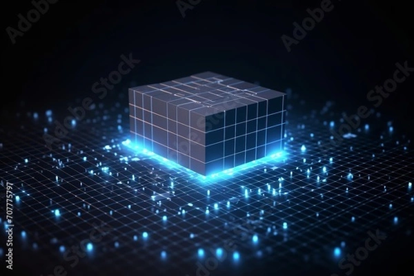 Fototapeta Cloud Computing Fusion: Technology Table with Iconic Connectivity, Cloud, Computing, Icon, Table, Technology, Connectivity, Digital, Network, Data, 