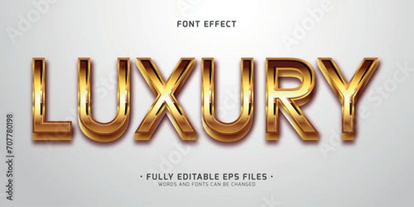 Obraz editable vector luxury style gold text effect