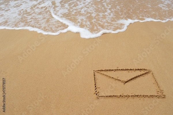 Fototapeta Message in the sand