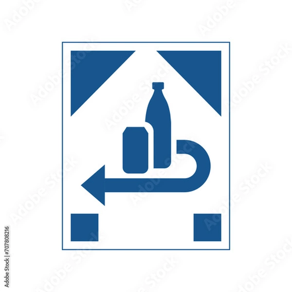 Fototapeta Bottle recycling icon.