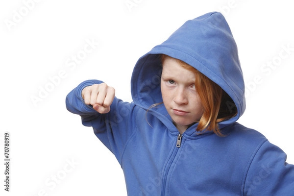 Obraz Junges Mädchen schlägt zu