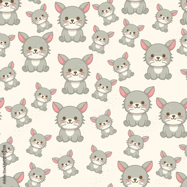 Obraz Cute mouse seamless pattern