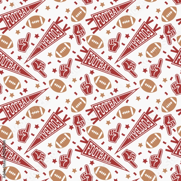 Obraz american football seamless pattern repeat pattern