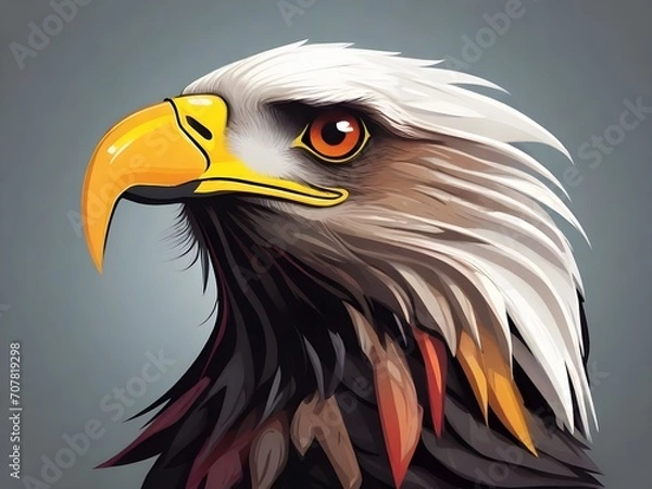 Obraz American bald eagle. AI generated art