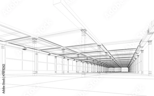 Obraz abstract architectural construction