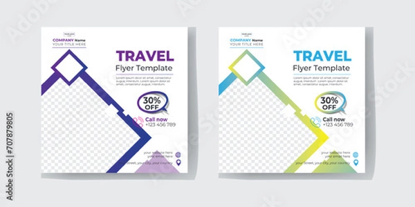 Obraz Travel Flyer Template