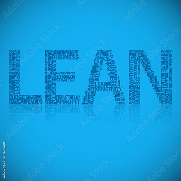 Fototapeta Abstract typography background with heading Lean