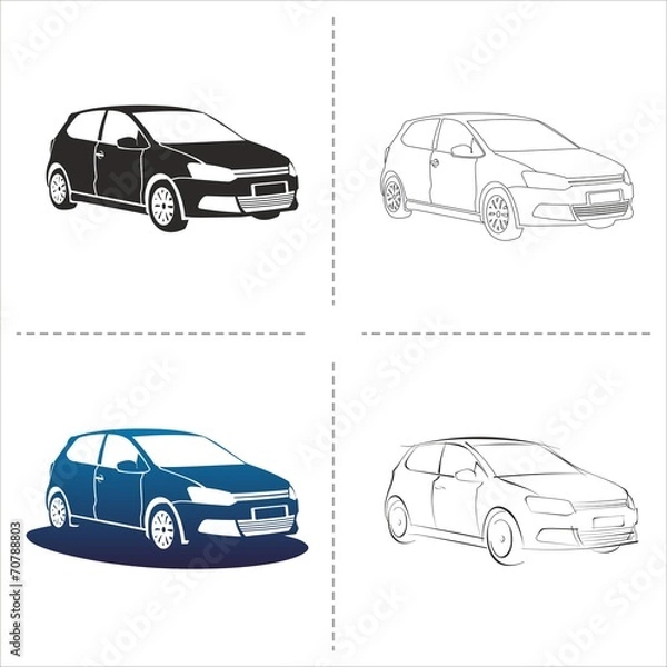 Fototapeta passenger vector car