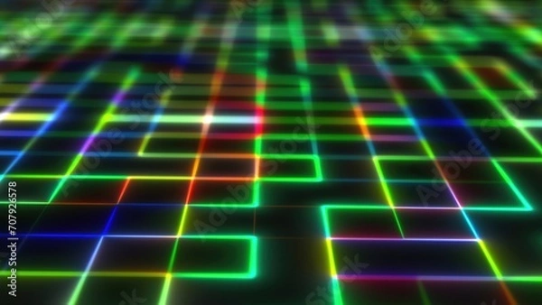 Fototapeta Abstract lines form squares. Computer generated 3d render