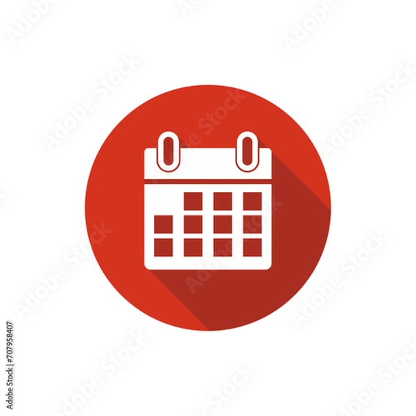Obraz a calendar minimal outline icon on white background 03