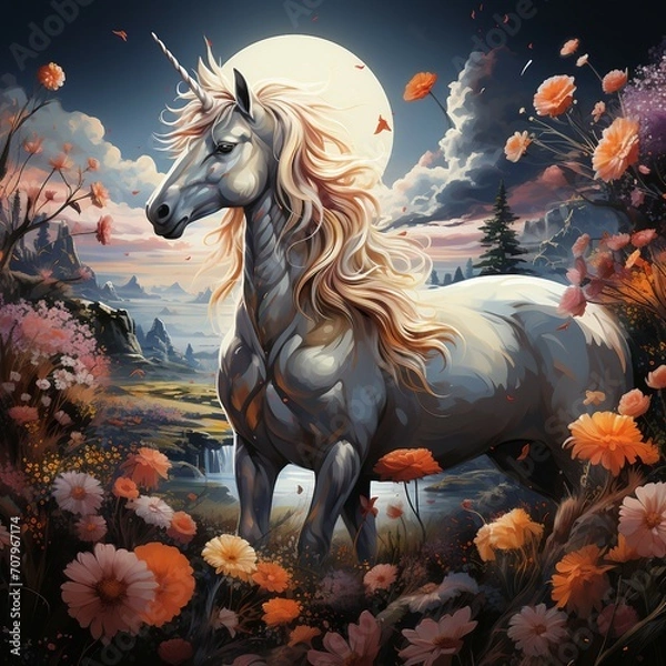 Obraz landscape with horse