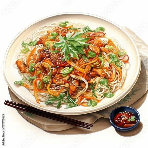 Obraz stir fried noodles