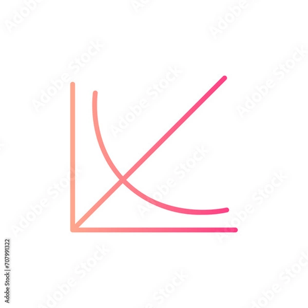 Fototapeta curve gradient icon