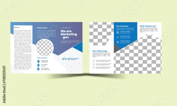 Obraz Tri Fold Brochure Design Template