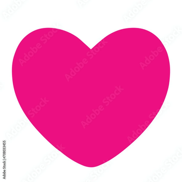 Obraz pink heart isolated on white
