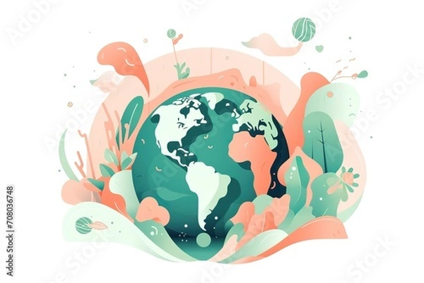 Fototapeta tree with globe