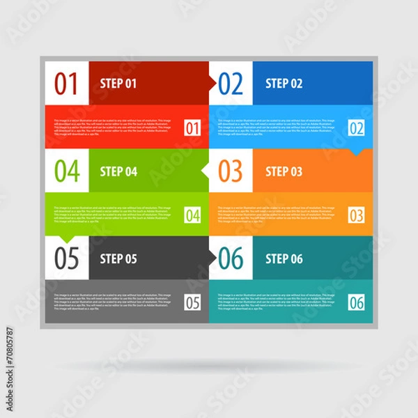 Obraz Infographics options banner steps set.