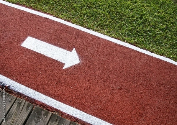 Obraz The running track closeup at a playground