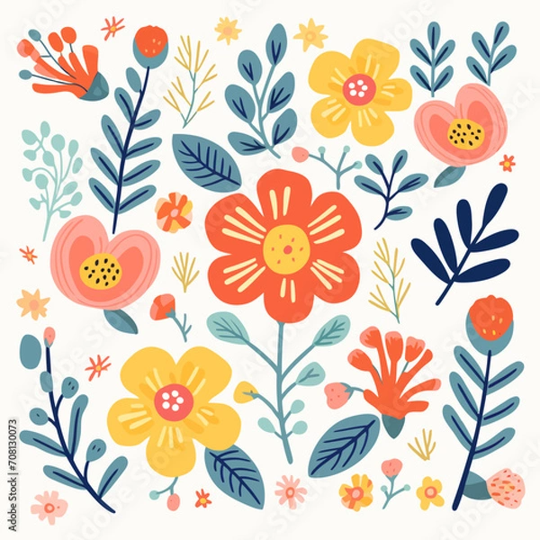 Obraz vector garden botanical element collection set